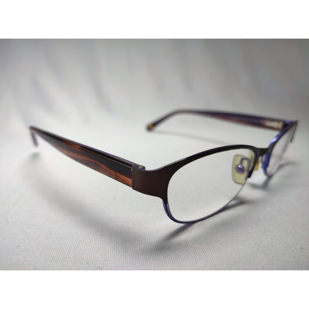 Marchon NYC Uptown Carnegie 210 Eyeglass Frames 51-17-135 Purple Brown